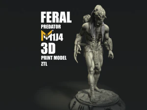 Depredador salvaje modelo de impresi&oacute;n 3D ztl Modelo de impresión 3D