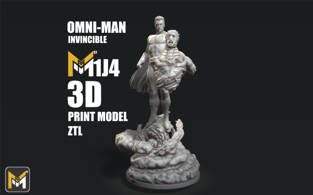 Omni-Man Statue Print Stl 3D Baskı Modeli .c4d .max .obj .3ds .fbx .stl .blend 
