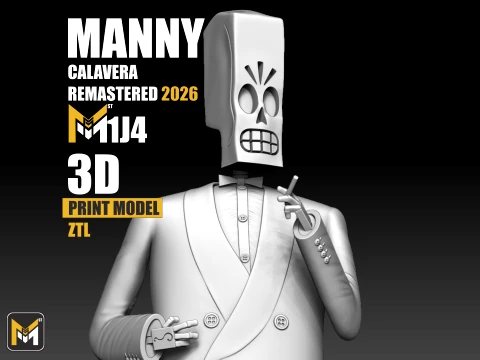 Менні Калавера 3D-друк статуї Stl 3D Принт Модель
