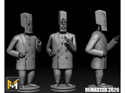 Manny Calavera 3D Statue Print Stl 3D Print Model