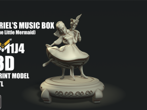 Ariel S Music Box The Little Mermaid Statue 3D Print Stl 3D Print Model