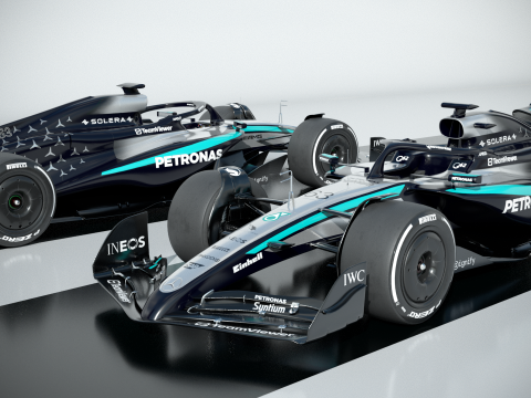 F1 Mercedes W16 2025 3D Model