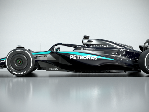 F1 Mercedes W16 2025 Modelo 3D