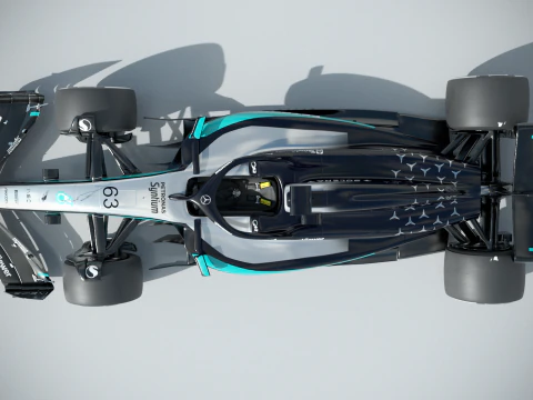 F1 Mercedes W16 2025 3D Model