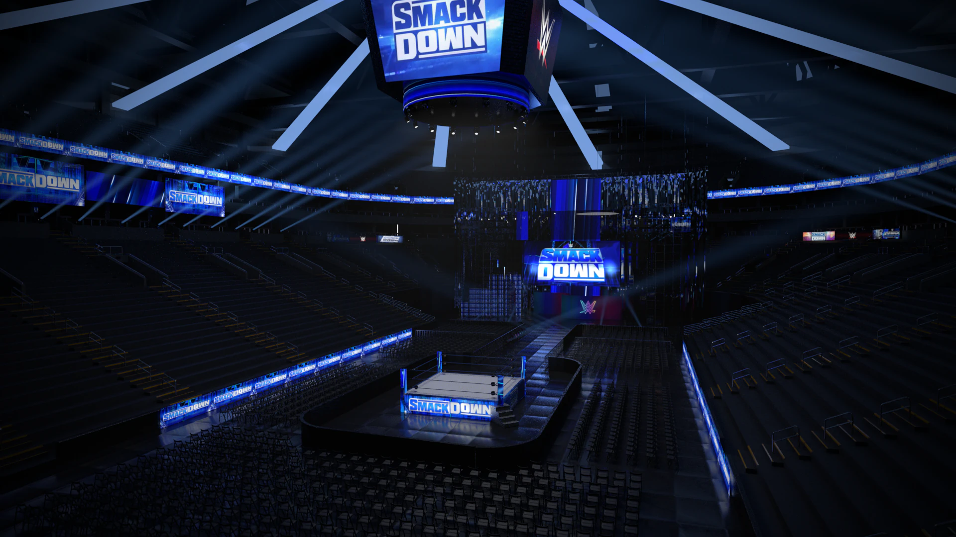 WWE Stadium 3D Model .c4d .max .obj .3ds .fbx .stl .blend