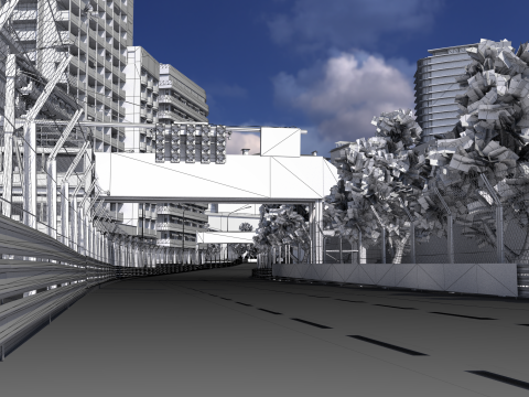 Lintasan F1 Monaco Model 3D