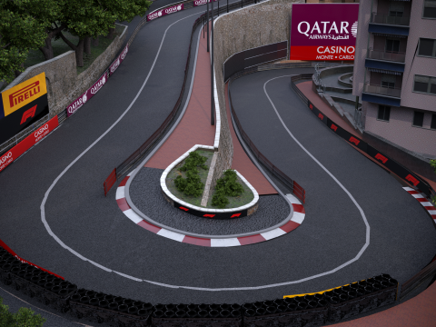 Lintasan F1 Monaco Model 3D