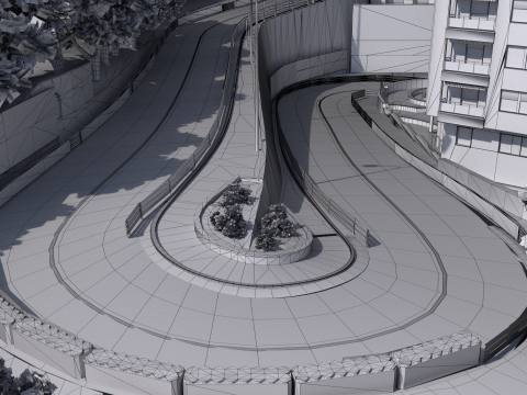 Lintasan F1 Monaco Model 3D