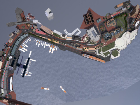 Lintasan F1 Monaco Model 3D