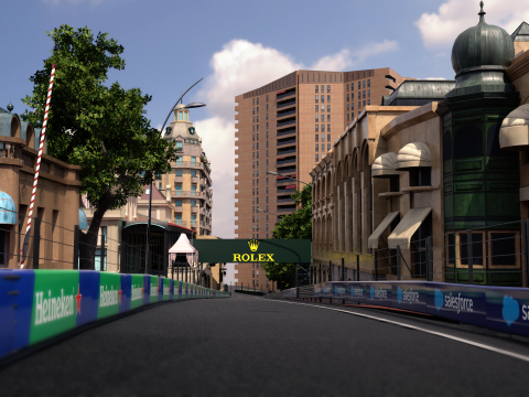 Lintasan F1 Monaco Model 3D
