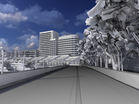 Lintasan F1 Monaco Model 3D