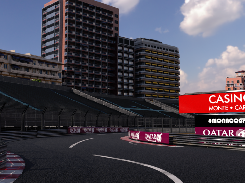 Lintasan F1 Monaco Model 3D