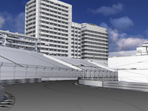 Lintasan F1 Monaco Model 3D