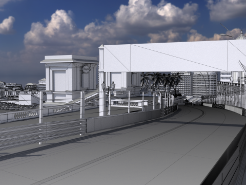 Lintasan F1 Monaco Model 3D