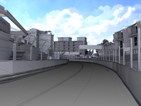 Lintasan F1 Monaco Model 3D