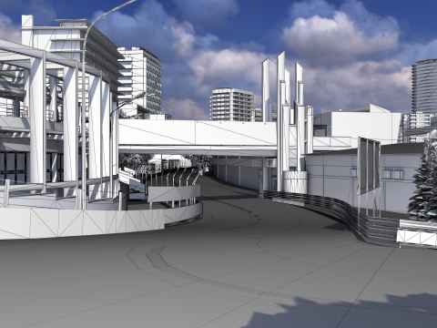 Lintasan F1 Monaco Model 3D