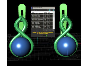 Printable earrings with pearl 6mm STL 3Dプリントモデル