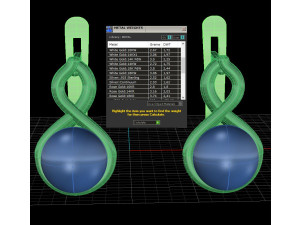 Printable earrings with pearl 6mm STL 3Dプリントモデル