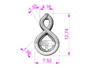 Printable earrings with pearl 6mm STL 3Dプリントモデル
