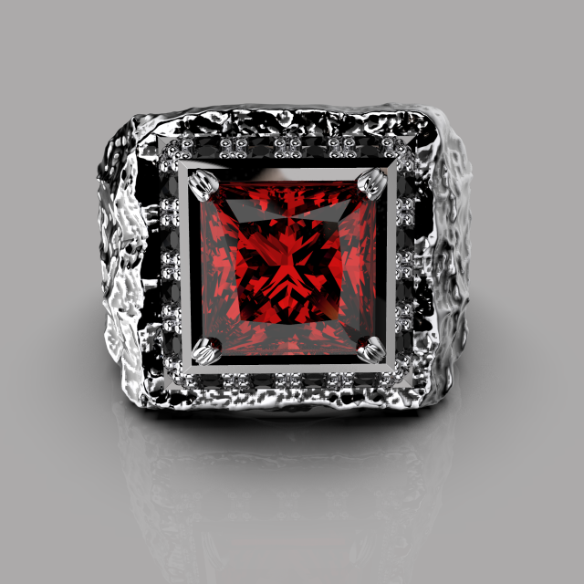 Printable signet ring with onyx 73x73 STL 3D Принт Модель .c4d .max .obj .3ds .fbx .stl .blend 
