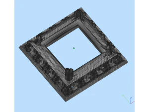 Printable signet ring with onyx 73x73 STL 3D Print Model