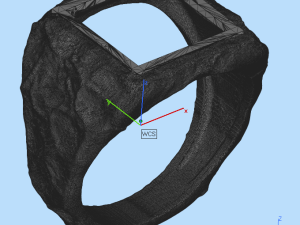 Printable signet ring with onyx 73x73 STL 3D Принт Модель