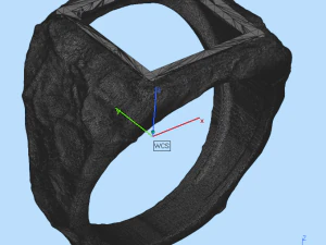 Printable signet ring with onyx 73x73 STL 3D Print Model