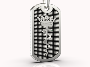 Jewelry PENDANT TOKEN snake and crown Printable STL 3D-printmodel