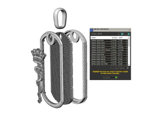Jewelry PENDANT TOKEN snake and crown Printable STL 3D Print Model