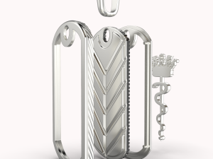 Jewelry PENDANT TOKEN snake and crown Printable STL 3D-printmodel