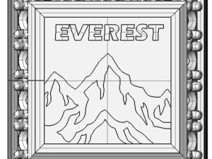 Printable signet ring everest with enamel STL 3D Принт Модель