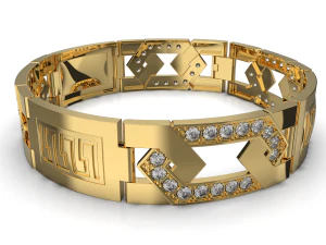 珠宝希腊手链 15 毫米 STL 可供打印 3D 打印模型