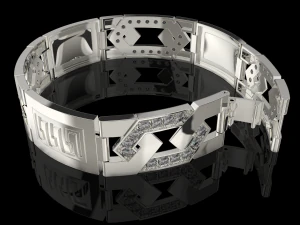 Jewelry Greek bracelet 15mm STL ready for Print 3D Print Model