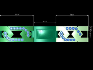 Jewelry Greek bracelet 15mm STL ready for Print 3D प्रिंट मॉडल