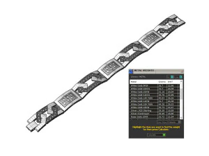 Jewelry Greek bracelet 15mm STL ready for Print 3D Print Model