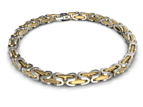 Jewelry link chain or bracelet with spring hook STL ready for Print 3Dプリントモデル