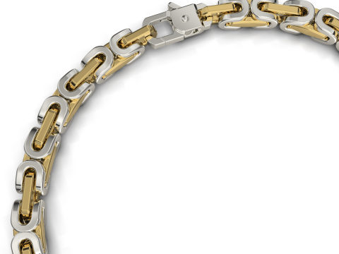 Jewelry link chain or bracelet with spring hook STL ready for Print Modelo de impresión 3D