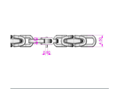 Jewelry link chain or bracelet with spring hook STL ready for Print Modelo de impresión 3D