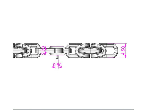 Jewelry link chain or bracelet with spring hook STL ready for Print 3D Print Model