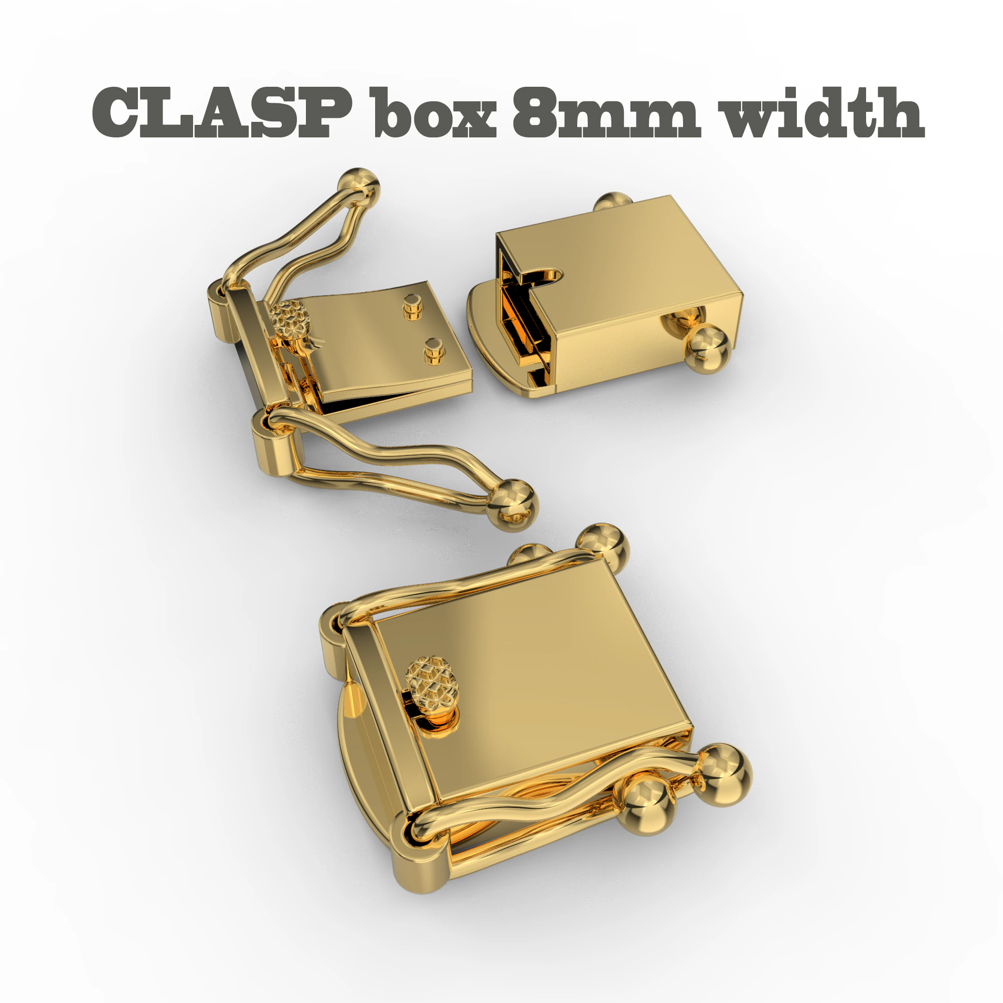 Jewelry CLASP box 8mm STL ready for Print 3D Print Model .c4d .max .obj .3ds .fbx .stl .blend