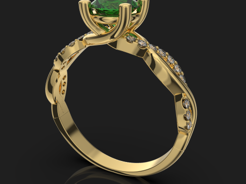 Engagement SOL ring 1ct - file for 3D printer 3D प्रिंट मॉडल