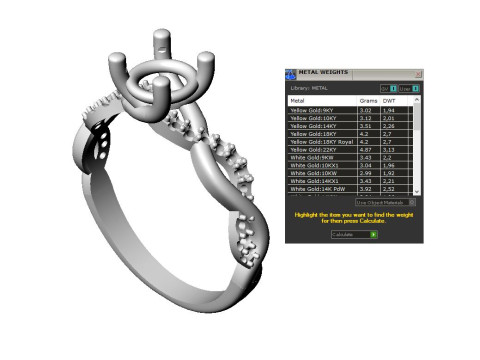 Engagement SOL ring 1ct - file for 3D printer 3D प्रिंट मॉडल