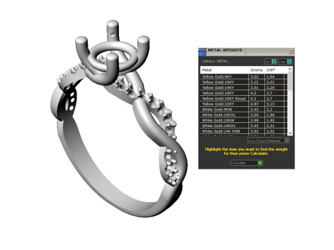 Engagement SOL ring 1ct - file for 3D printer 3D Print Model