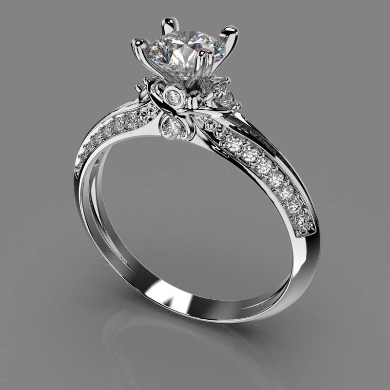Engagement SOL ring 06ct 3D file for printing Modelo de Impressão 3D .c4d .max .obj .3ds .fbx .stl .blend 