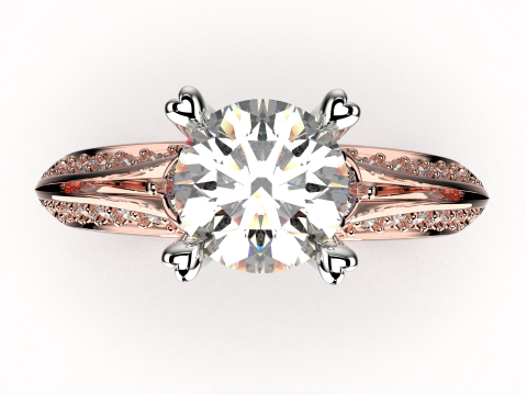 Engagement SOL ring 06ct 3D file for printing Modelo de Impressão 3D