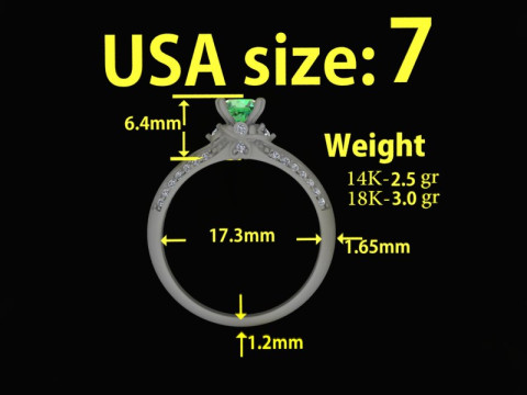 Engagement SOL ring 06ct 3D file for printing Modelo de Impressão 3D