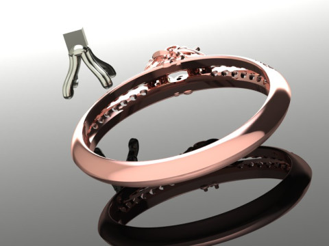 Engagement SOL ring 06ct 3D file for printing Modelo de Impressão 3D