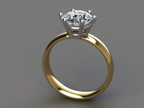 Engagement SOL ring 2ct 3D file for printing 3D Print Model