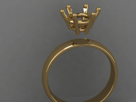Engagement SOL ring 2ct 3D file for printing 3D Print Model