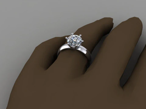Engagement SOL ring 2ct 3D file for printing 3D Print Model